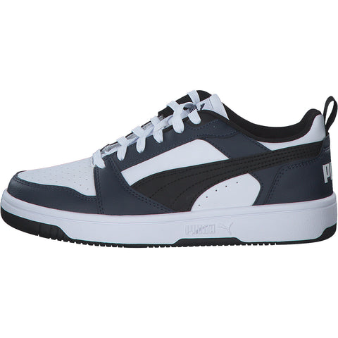 Rebound v6 Lo Jr 393833 PUMA WHITE-PUMA BLACK-CLUB NAV