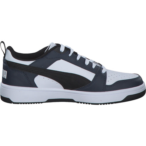 Rebound v6 Lo Jr 393833 PUMA WHITE-PUMA BLACK-CLUB NAV