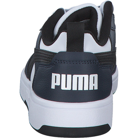 Rebound v6 Lo Jr 393833 PUMA WHITE-PUMA BLACK-CLUB NAV