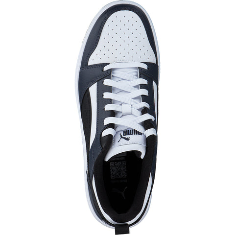 Rebound v6 Lo Jr 393833 PUMA WHITE-PUMA BLACK-CLUB NAV